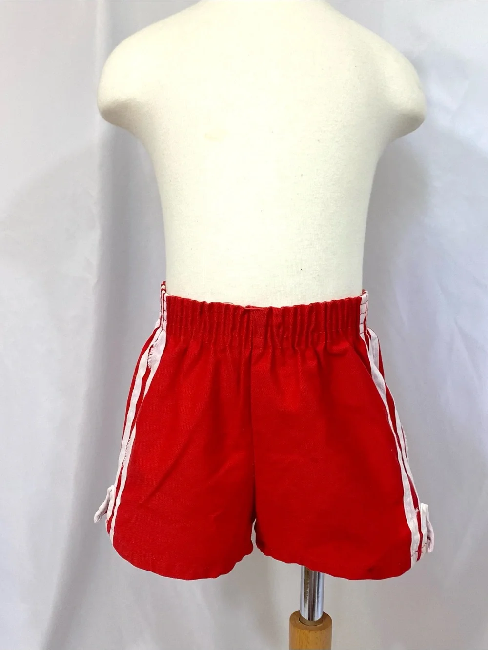 Kids Play Condition 80’s Striped Polo Shirt and Red Running Shorts Outfit 7 8